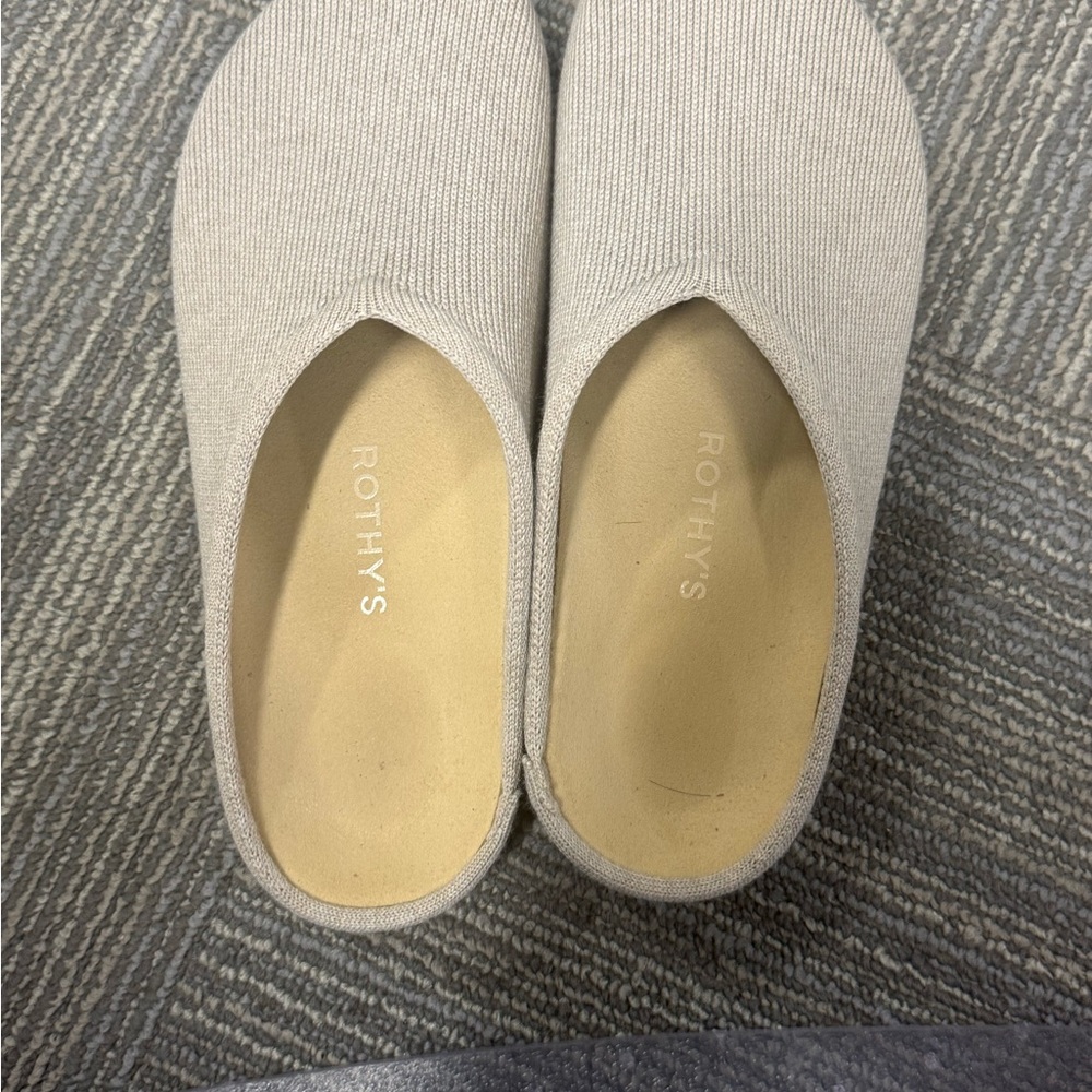 Rothy's Knit Slip-On Clogs in Light Taupe - Picture 2 of 6
